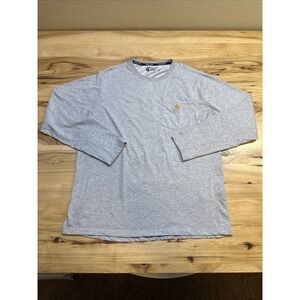 Carhartt 106656 Men's Force Relaxed Fit Long Sleeve Pocket T-Shirt Size Large
